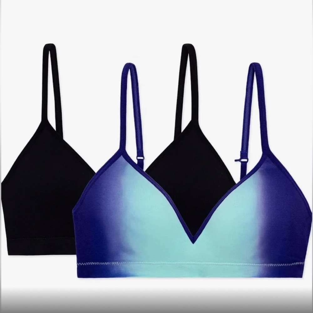 NWT Wonder Nation Girls Bra, 2 Pack T-Shirt Seamless Molded Cup -Size 30 (10/12)